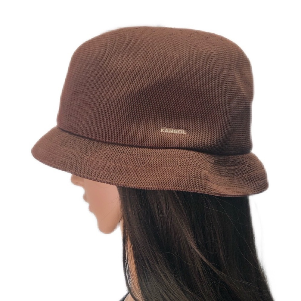 Kangol brown woven bucket hat